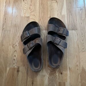 Birkenstock Dark Brown Double Strap Sandals